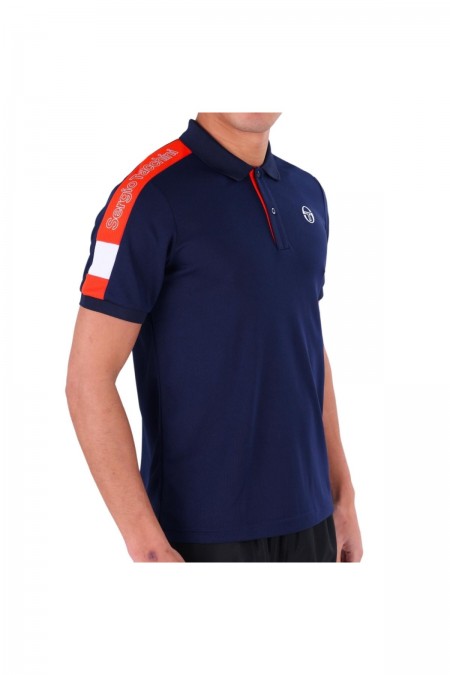 Polo sport bande logo Cross Sergio tacchini 212-NAV/CTO 40317