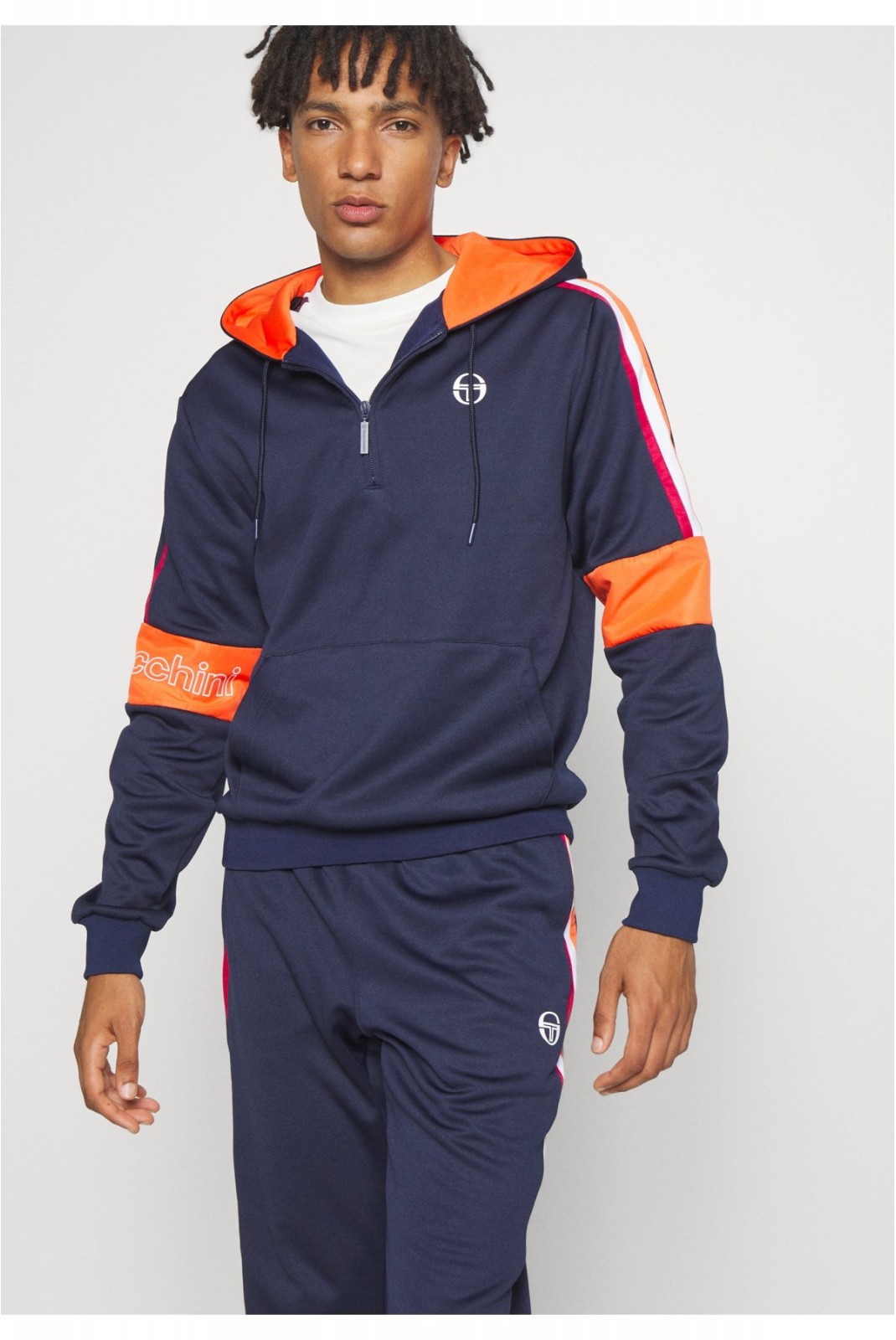 Sweat capuche logo Cross Sergio tacchini 212-NAV/CTO 40321