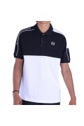 Polo MC bande logo Sergio tacchini 572-BLK/PIV 40491