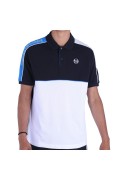 Polo MC bande logo Sergio tacchini 588-BLK/DBL 40491