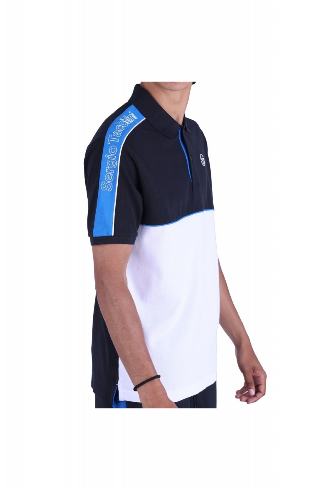 Polo MC bande logo Sergio tacchini 588-BLK/DBL 40491