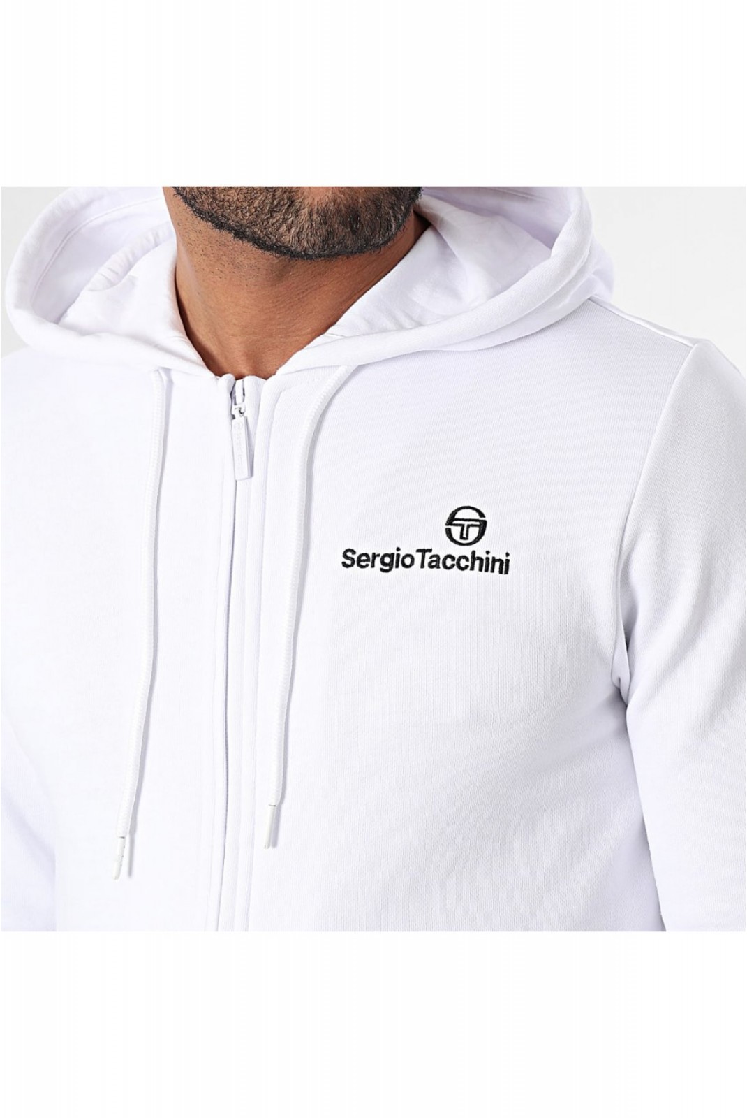 Sweat zippé à capuche Bold Sergio tacchini 118-WHT/BLK 40523