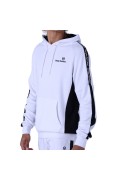 Sweat à capuche bande logo Side Sergio tacchini 118-WHT/BLK 40673