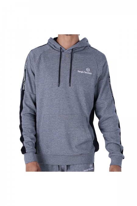 Sweat à capuche bande logo Side Sergio tacchini 910-DGM/BLK 40673