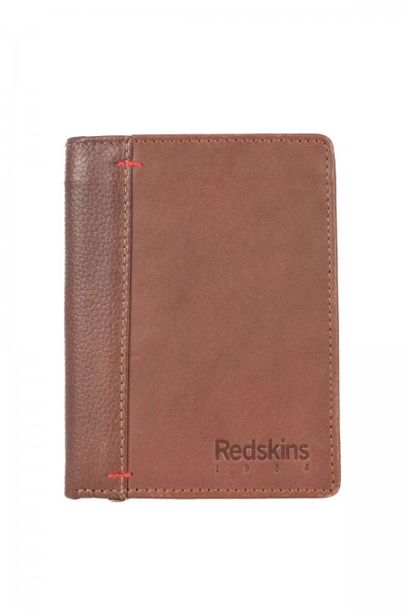 Portefeuille cuir naturel Noa Redskins MARRON NOA