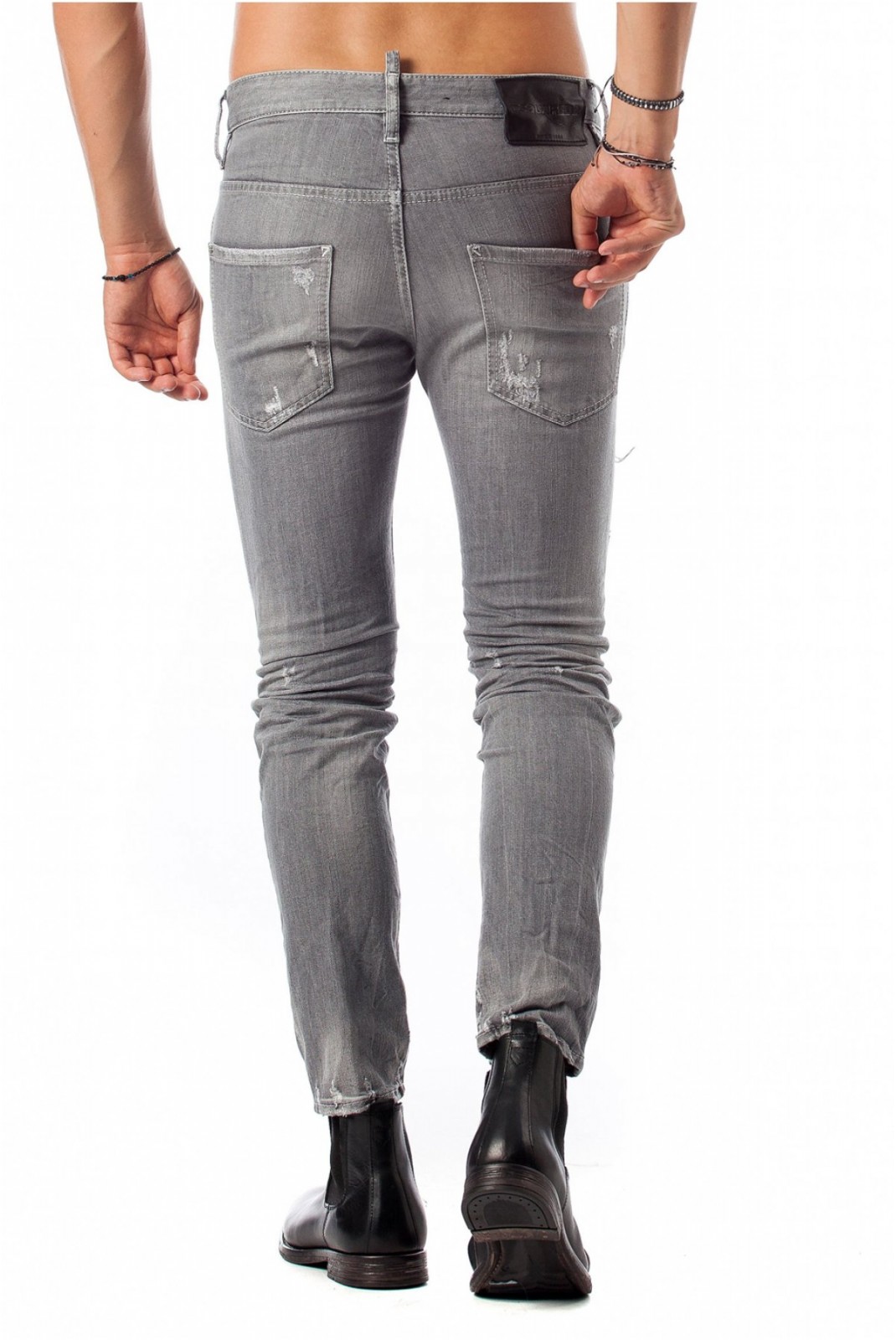 Jean slim stretch destroy SKATER Dsquared2 852 GREY S71LB0532