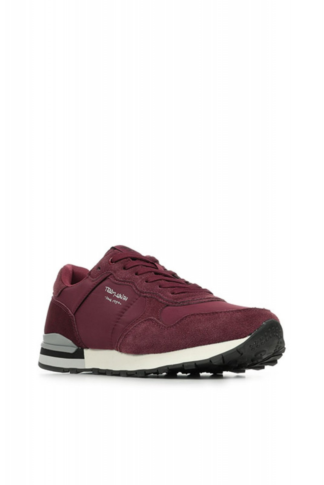 Sneakers cuir PU textile Teddy smith BURGUNDY 78868