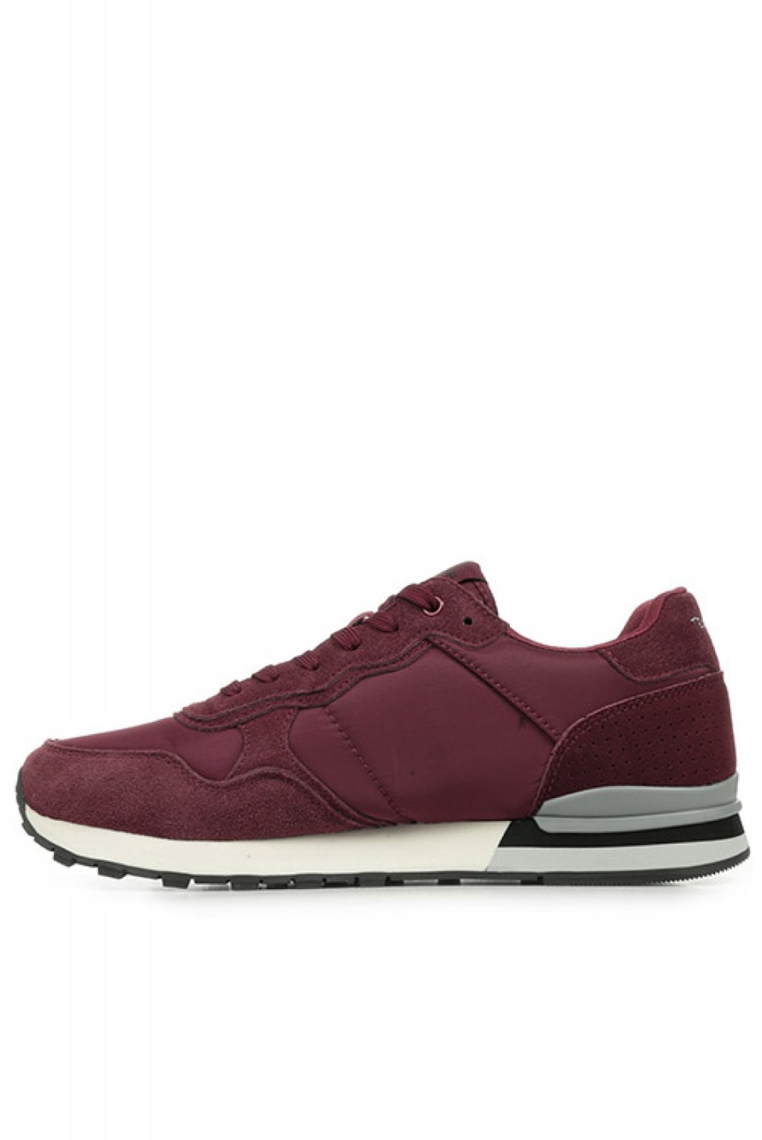 Sneakers cuir PU textile Teddy smith BURGUNDY 78868