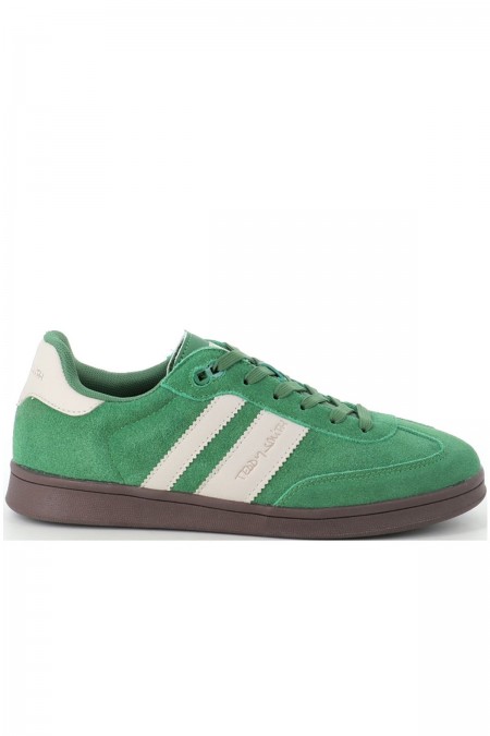 Sneakers basses bicolores cuir Teddy smith GREEN 78910