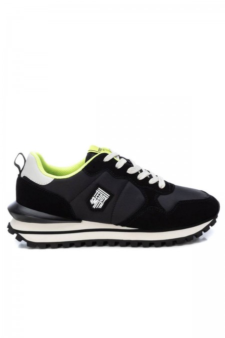 Sneakers cuir et textile Teddy smith BLACK 120003