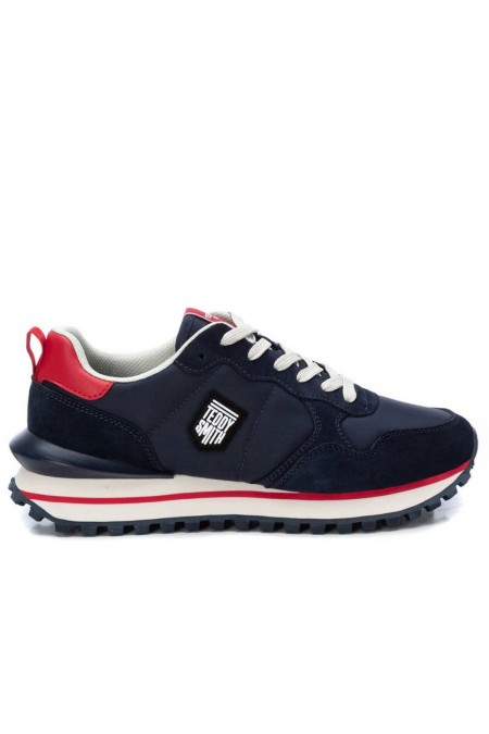 Sneakers cuir et textile Teddy smith NAVY 120003