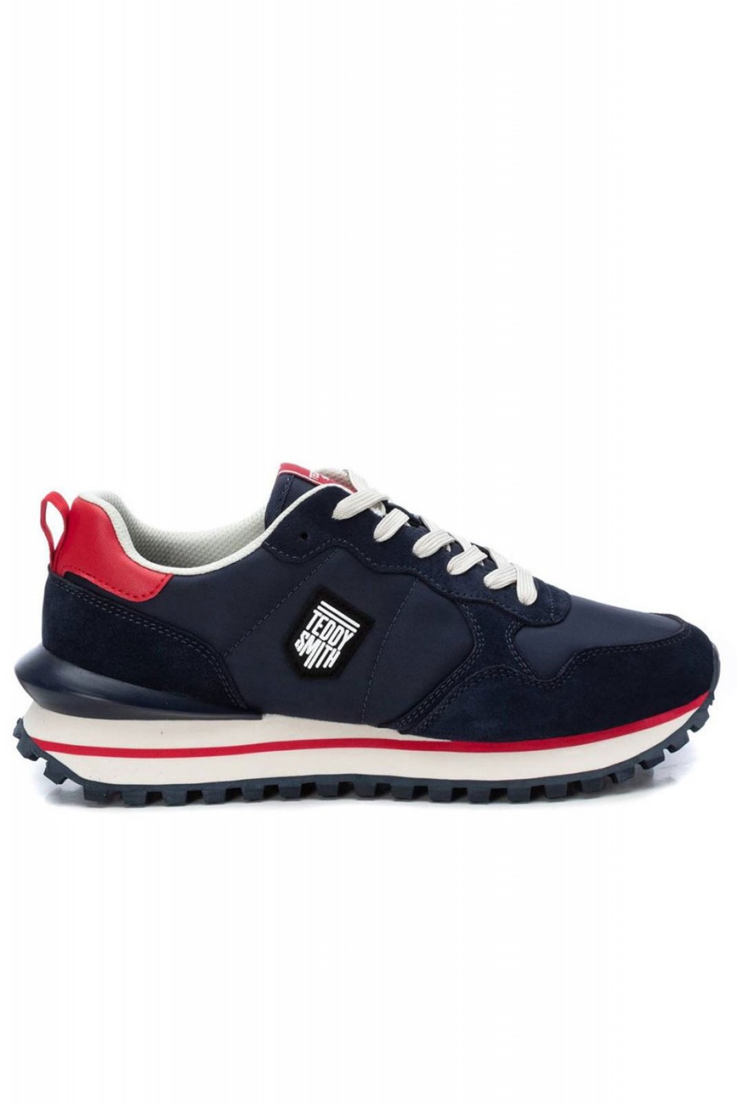 Sneakers cuir et textile Teddy smith NAVY 120003