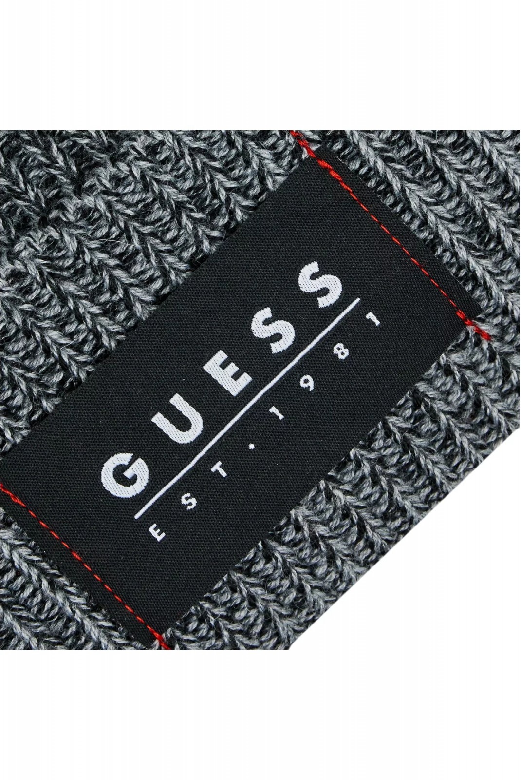 Bonnet logo patché Guess jeans BLACK/GREY AM5026 POL01