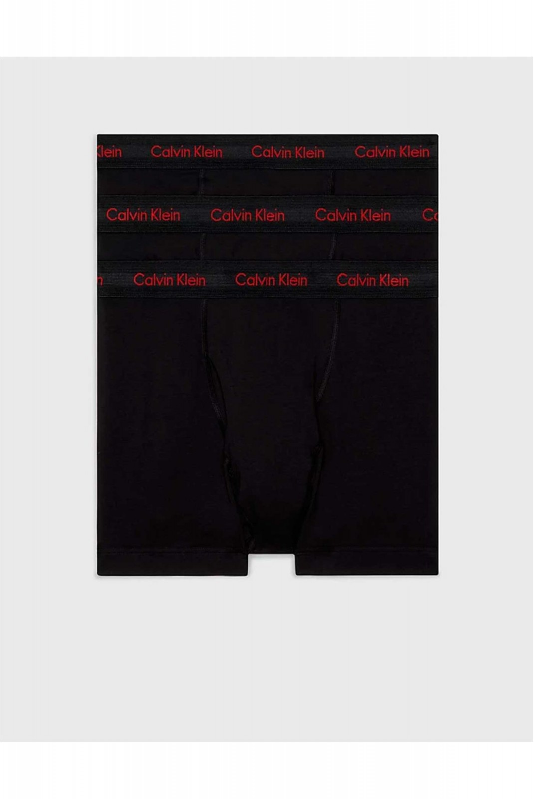 Coffret de 3 boxers stretch Calvin klein NC1 BLACK W/ POMPIAN RED LOGOS 000NB2615A