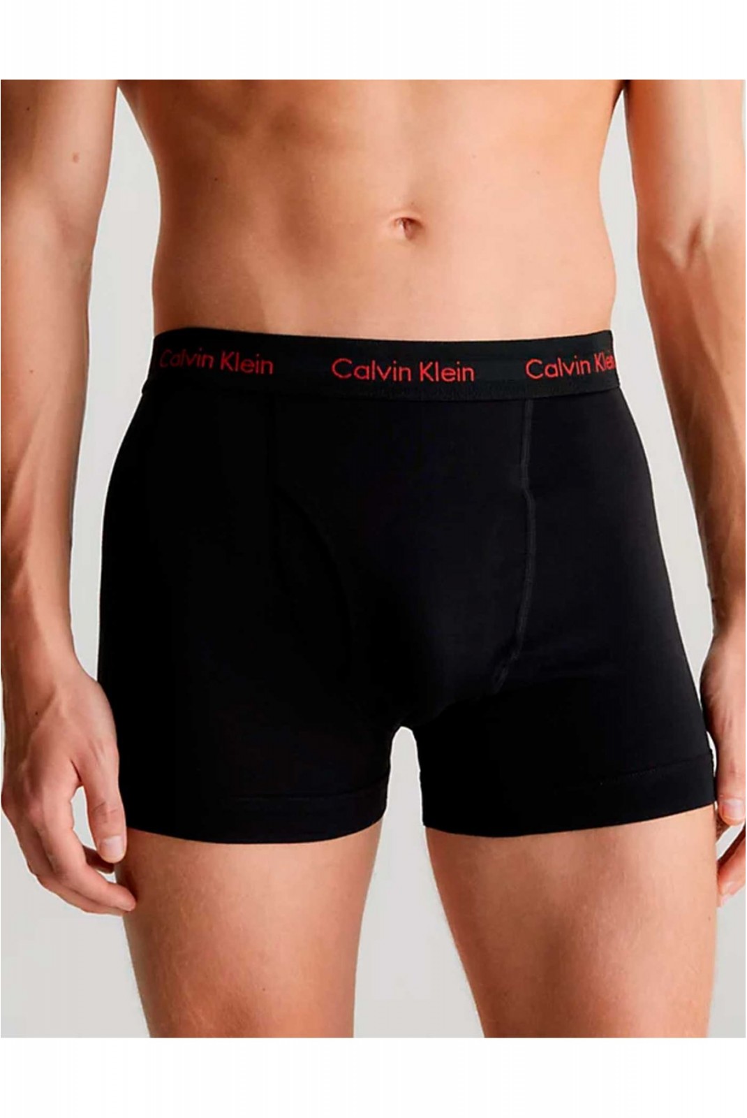 Coffret de 3 boxers stretch Calvin klein NC1 BLACK W/ POMPIAN RED LOGOS 000NB2615A