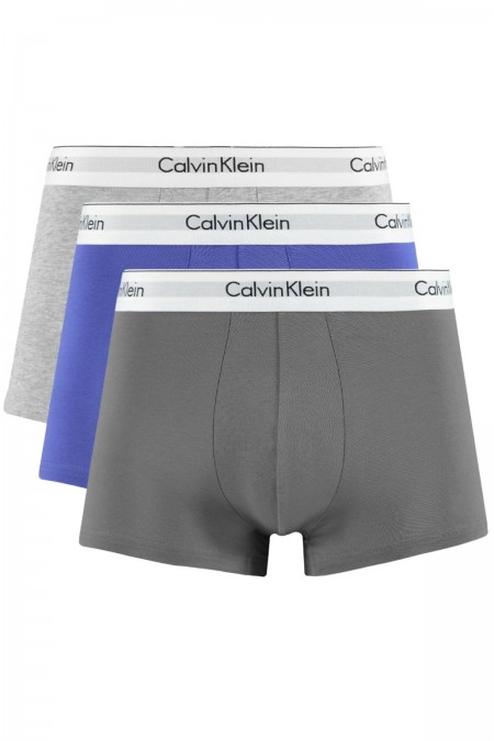 Coffret de 3 boxers stretch Calvin klein M9I GRY HTR, EIFFLE TOWER, DAZZLING BL 000NB2380A