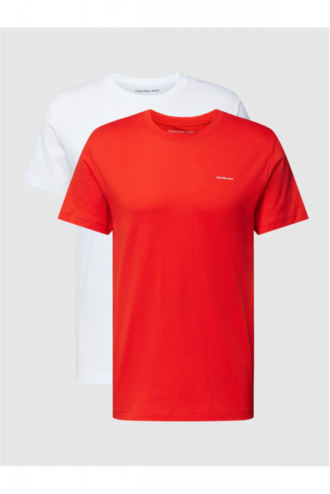 Pack de 2 Tshirt 100% coton Calvin klein XA7 Fiery Red / Bright White J30J325203