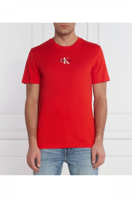 TShirt coton basique Calvin klein XA7 Fiery Red J30J323483