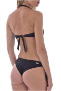 Bikini 2 pièces bandeau signature strass Emporio armani 00020 NERO 262636 1P313