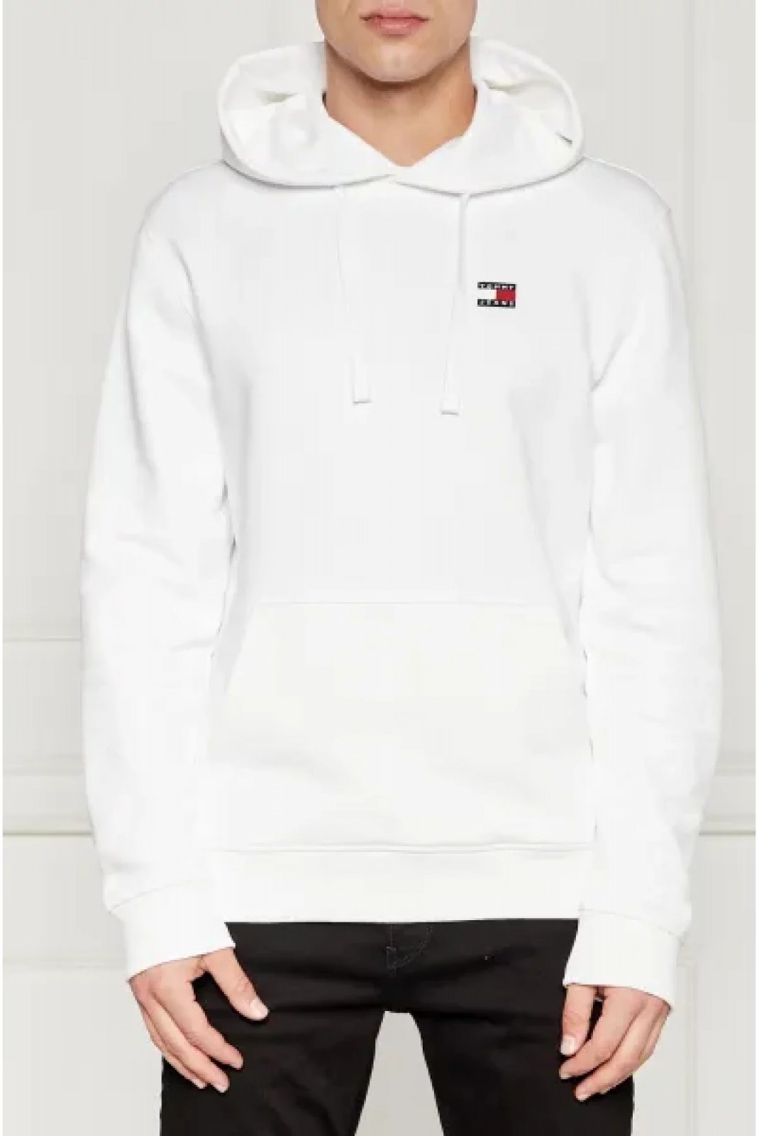 Sweat à capuche 100% coton Tommy Jeans YBR White DM0DM17988