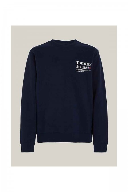 Sweat molleton logo Tommy Jeans C1G Dark Night Navy DM0DM18861