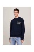 Sweat molleton logo Tommy Jeans C1G Dark Night Navy DM0DM18861