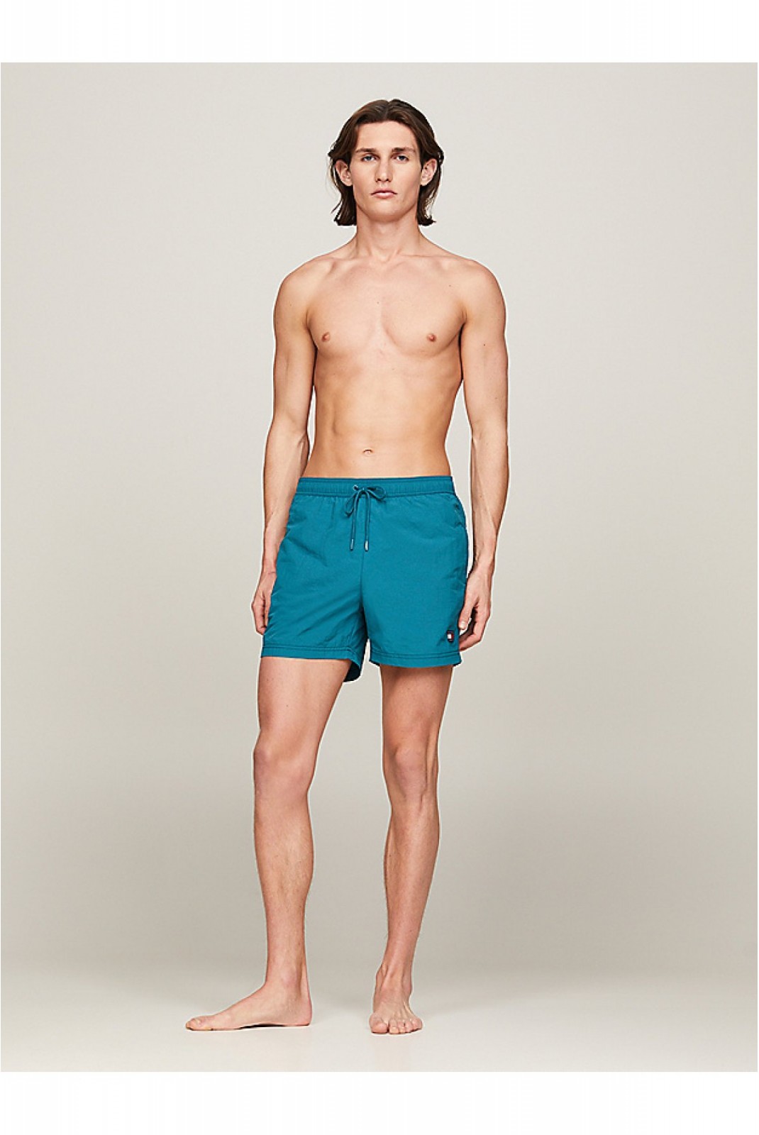 Short de bain logo brodé Tommy Jeans CT0 Timeless Teal UM0UM03147