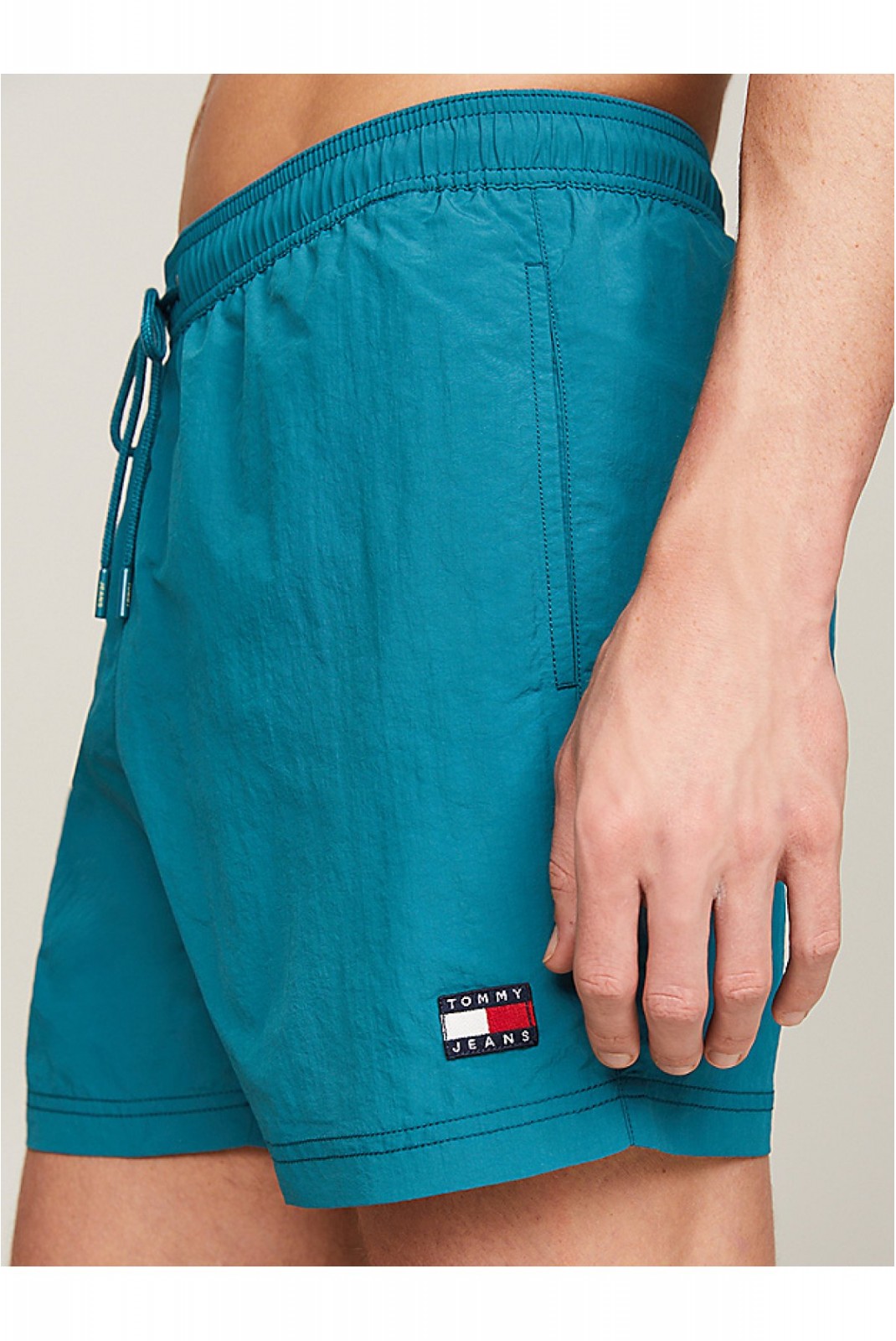 Short de bain logo brodé Tommy Jeans CT0 Timeless Teal UM0UM03147