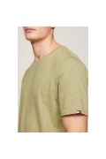 TShirt MC coton lin Tommy Jeans L9F Faded Olive UM0UM03226