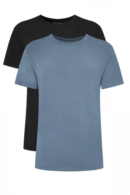 Pack de 2 tshirts modal Tommy Jeans 0SL Blue Coal/Black UM0UM02762