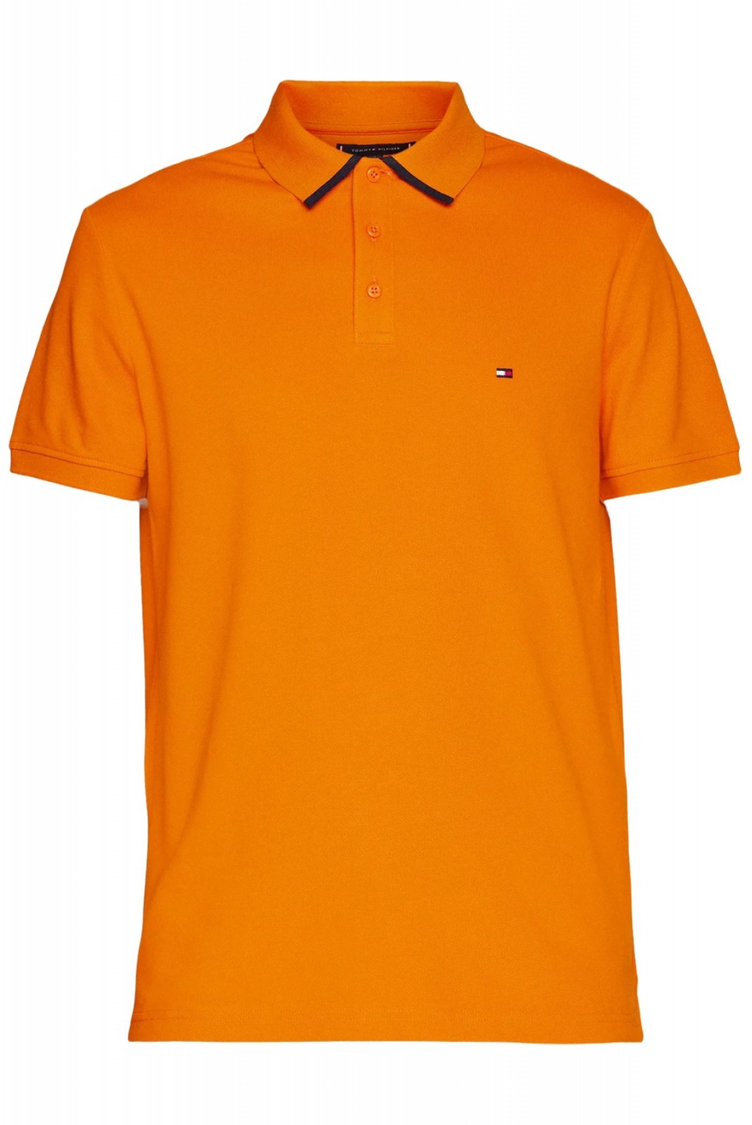 Polo surpiqué coton stretch Tommy Hilfiger SG3 Rich Ochre MW0MW34754