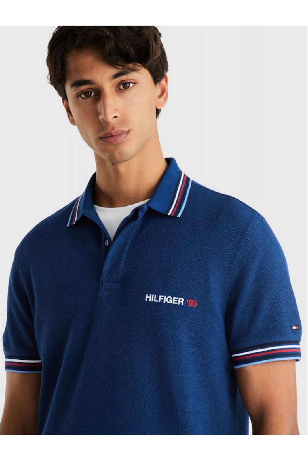 Polo surpiqué Tommy Hilfiger C5J Anchor Blue MW0MW34768