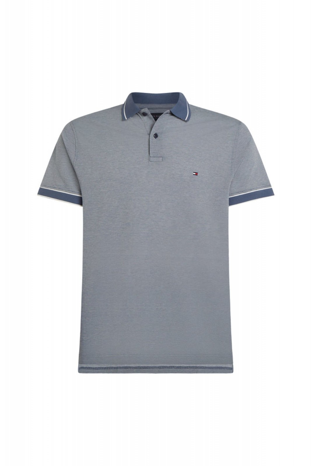 Polo surpiqué coton Tommy Hilfiger C9T Faded Indigo / Ecru MW0MW34778