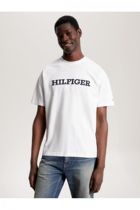 TShirt logo brodé Archive Tommy Hilfiger YBR White MW0MW32619