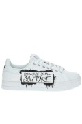 Sneakers basses cuir Versace Jeans 003 WHITE 77YA3SKC ZP307