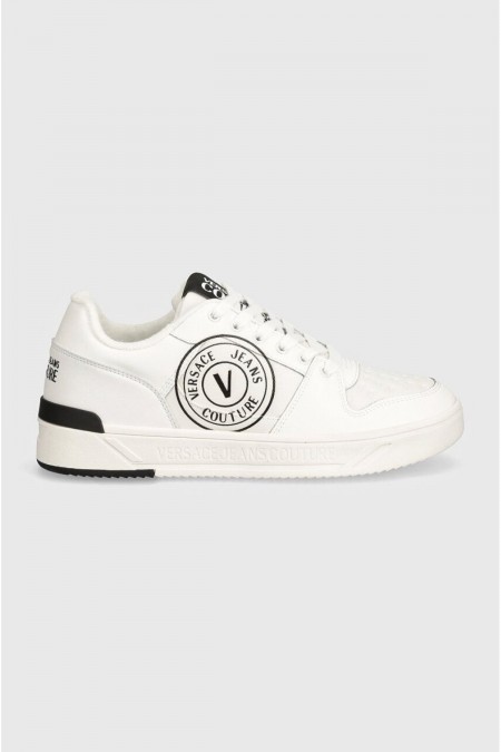 Sneakers cuir Starlight Versace Jeans 003 WHITE 77YA3SJ1 ZP356