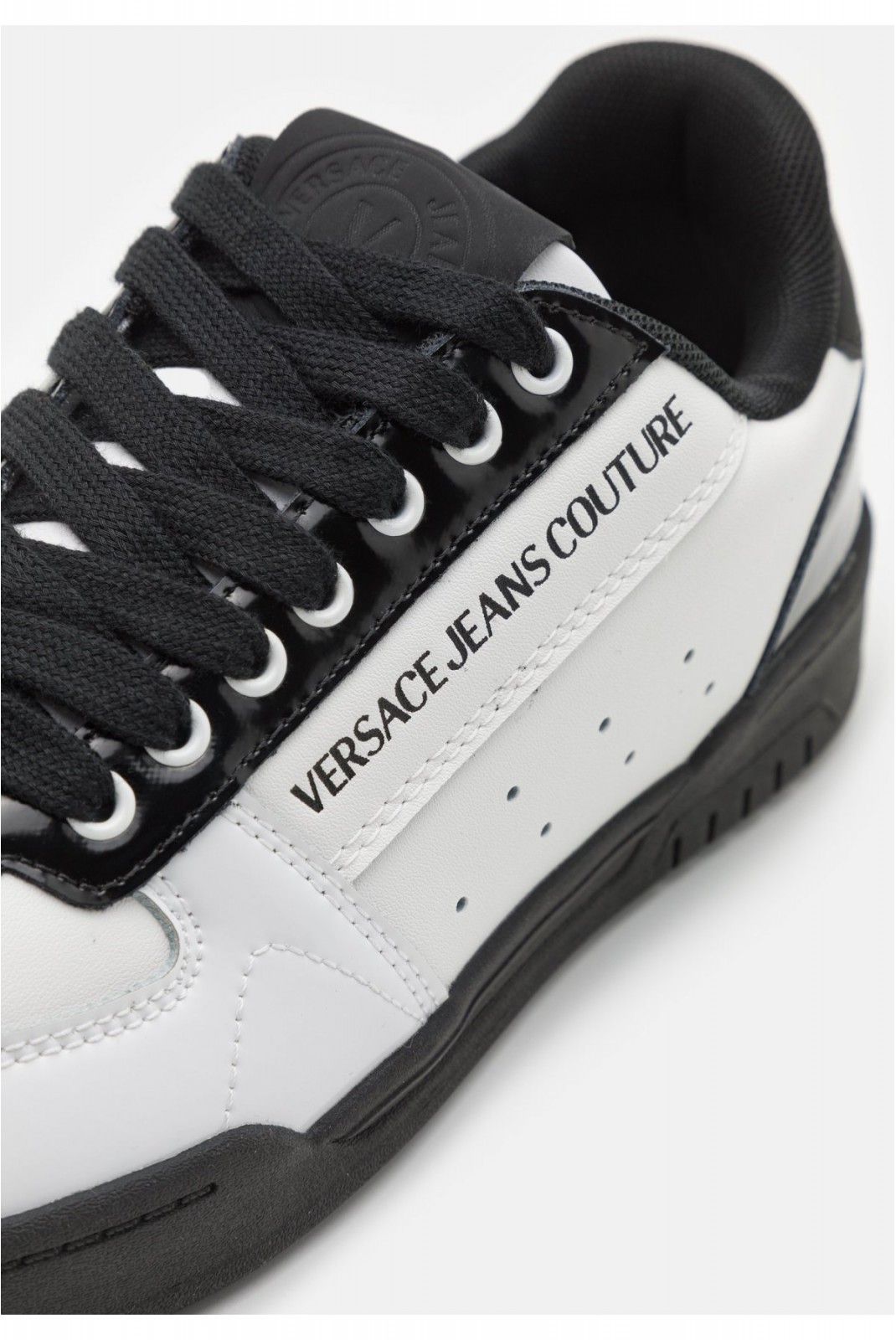 Sneakers basses cuir Brooklyn Versace Jeans L02 WHITE/BLACK 77YA3SD4 ZP349