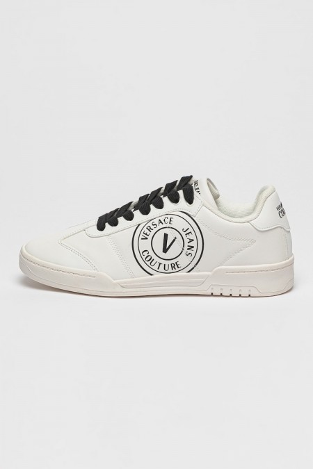 Sneakers cuir Brooklyn Versace Jeans L02 WHITE/BLACK 77YA3SD1 ZP347