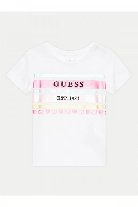 TShirt MC logo Guess jeans G011 Pure White A4YI03 K6YW4