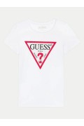 TShirt MC logo strass Guess jeans TWHT TRUE WHITE A000 J2YI51 K6YW1