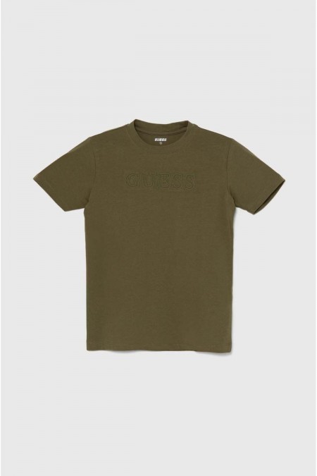 TShirt MC logo relief Guess jeans G896 ARMY OLIVE L2YI59 J1311