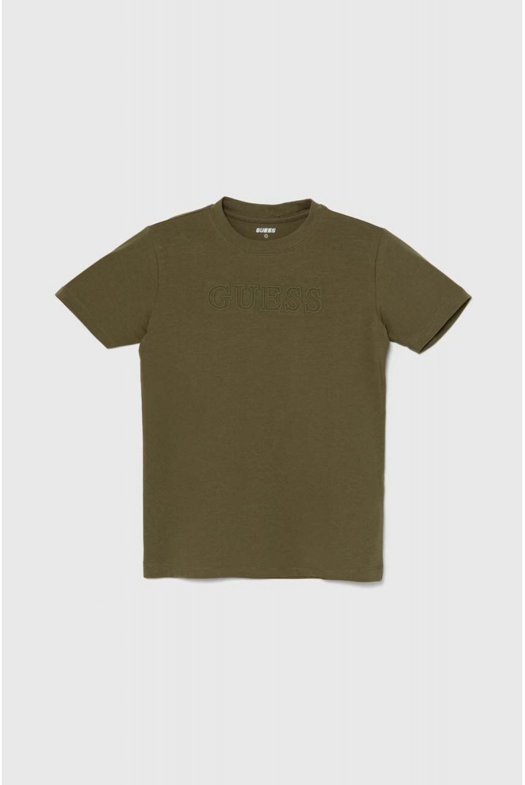 TShirt MC logo relief Guess jeans G896 ARMY OLIVE L2YI59 J1311