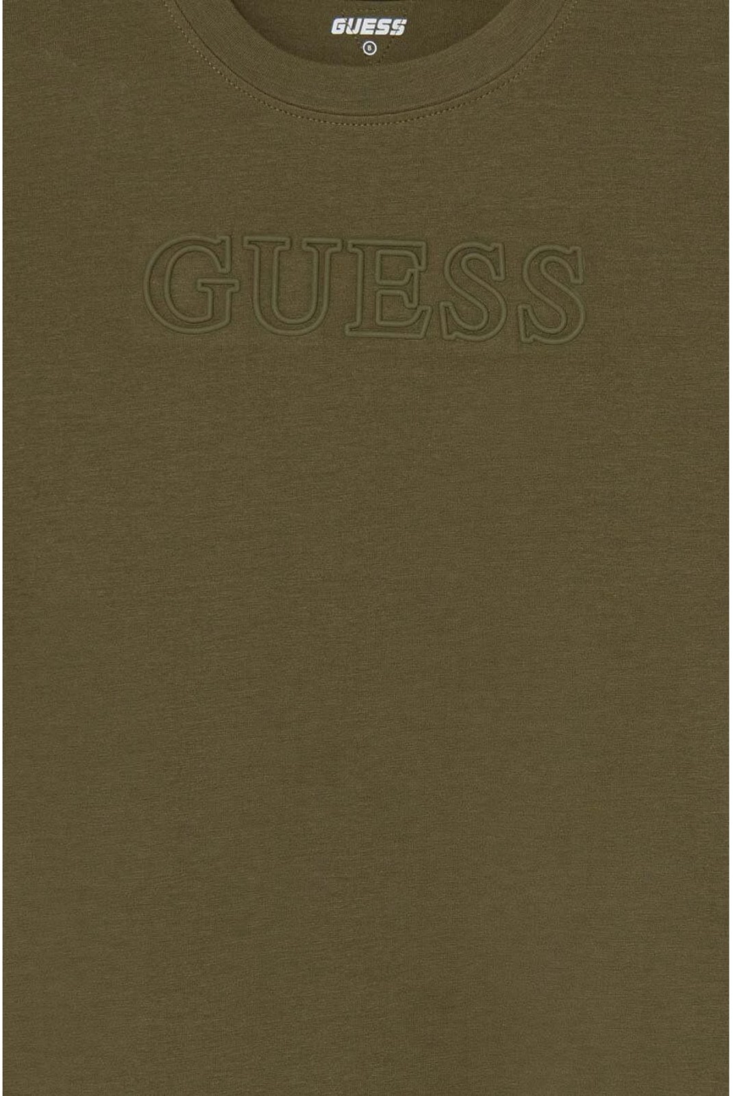 TShirt MC logo relief Guess jeans G896 ARMY OLIVE L2YI59 J1311