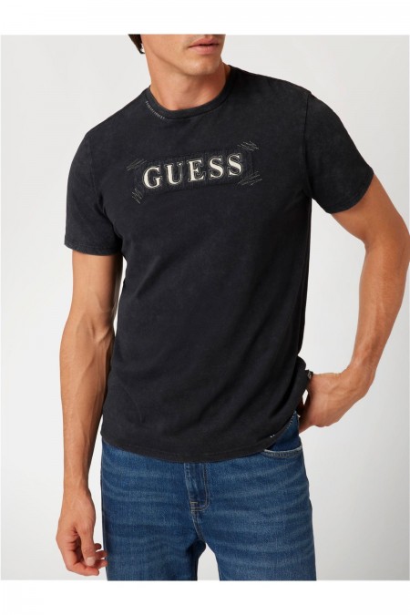 TShirt MC coton  Guess jeans JBLK Jet Black A996 M4BI60 K9RM1