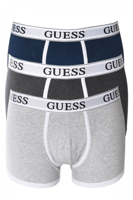 Pack de 3 boxers coton stretch Guess jeans FB62 GREY/BLUE/DARK GREY U4BG80 KCEJ0