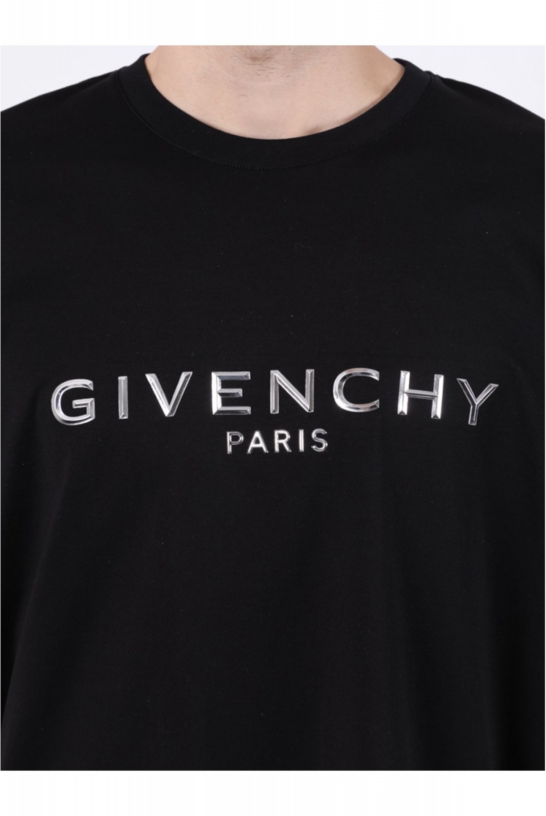 TShirt MC coton logo relief Givenchy 001 BLACK BM70WV3002