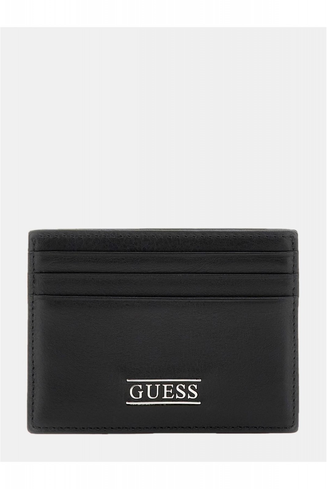 Porte carte cuir Lea25 Guess jeans BLACK SMNEBR LEA25