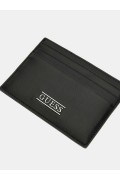 Porte carte cuir Lea25 Guess jeans BLACK SMNEBR LEA25