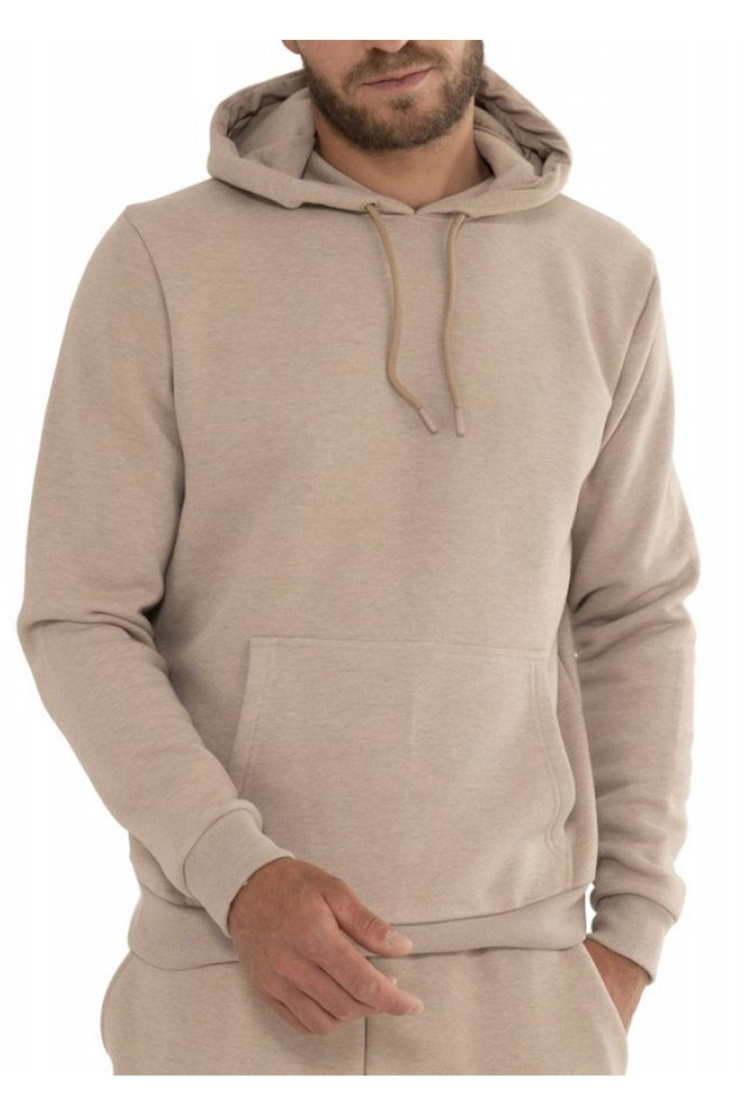 Sweat capuche molletonné Just Emporio DARK BEIGE MEL JE-226