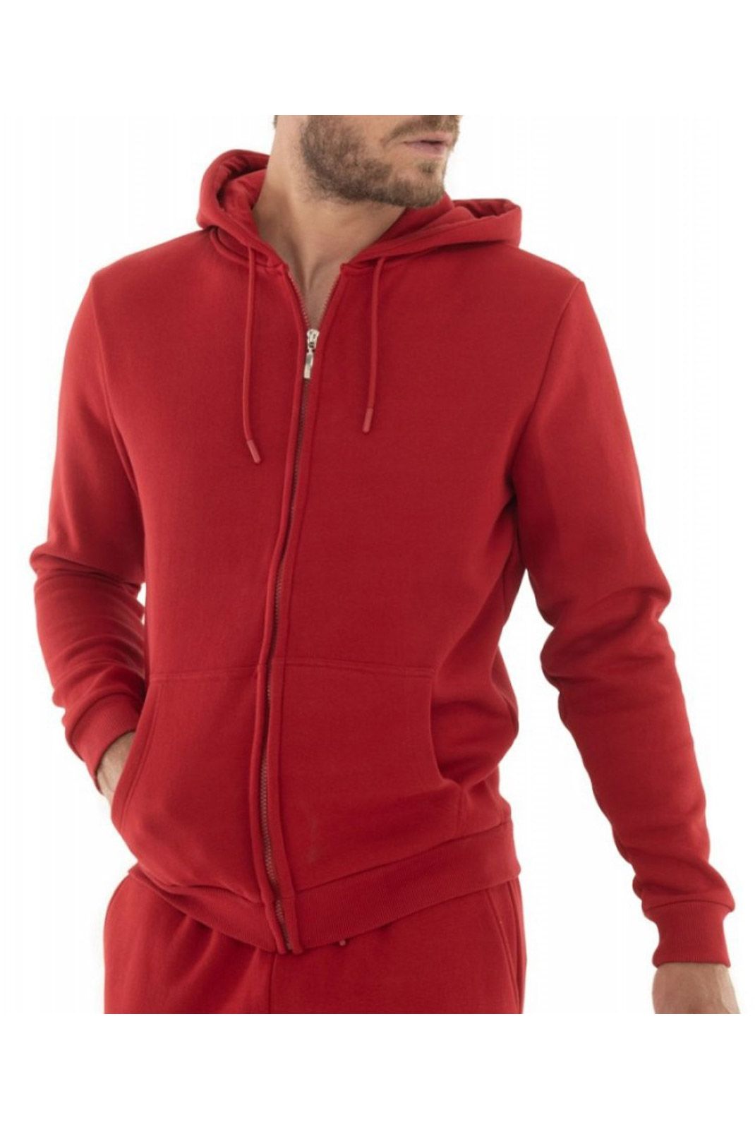 Sweat zippé molletonné Just Emporio DARK RED JE-520